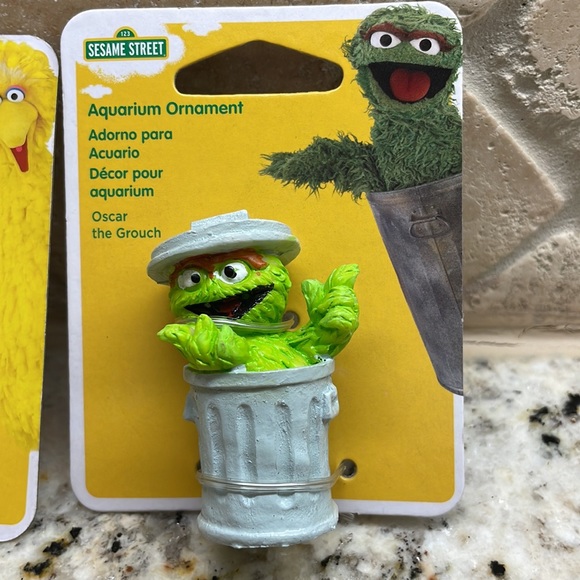 Sesame Street Aquarium Ornaments Elmo, Big Bird, Oscar the Grouch - Picture 4 of 4